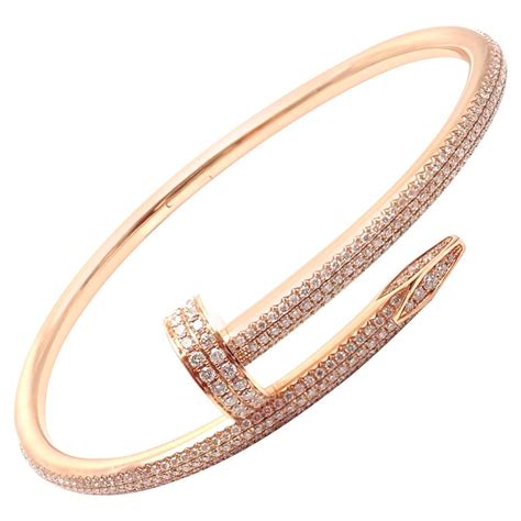 fake cartier nail bracelet with diamonds